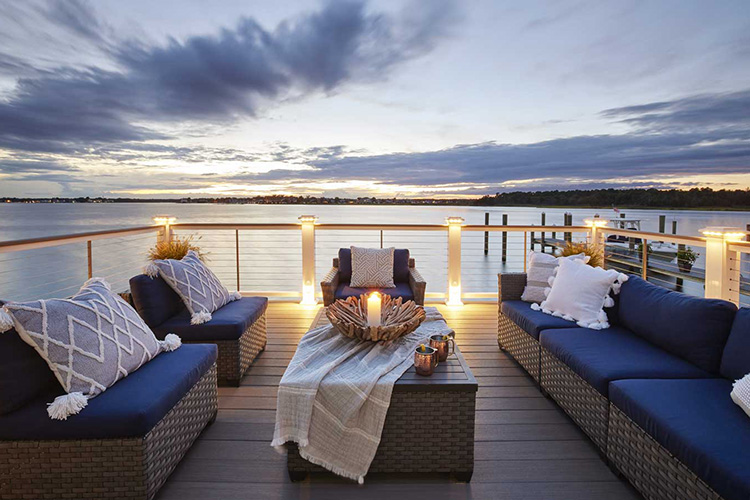 Azek Vintage collection, colour coastline, for waters edge deck 