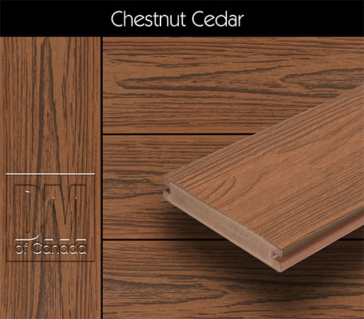 Eva-LAST, Chestnut Cedar deck board colour examples