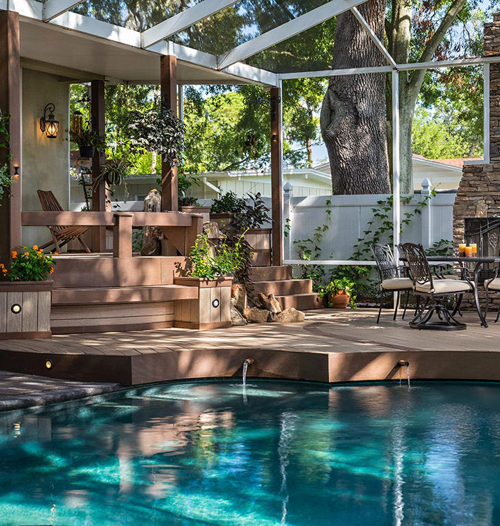 Moisture Shield  - vision deck boards, Backyard pool area