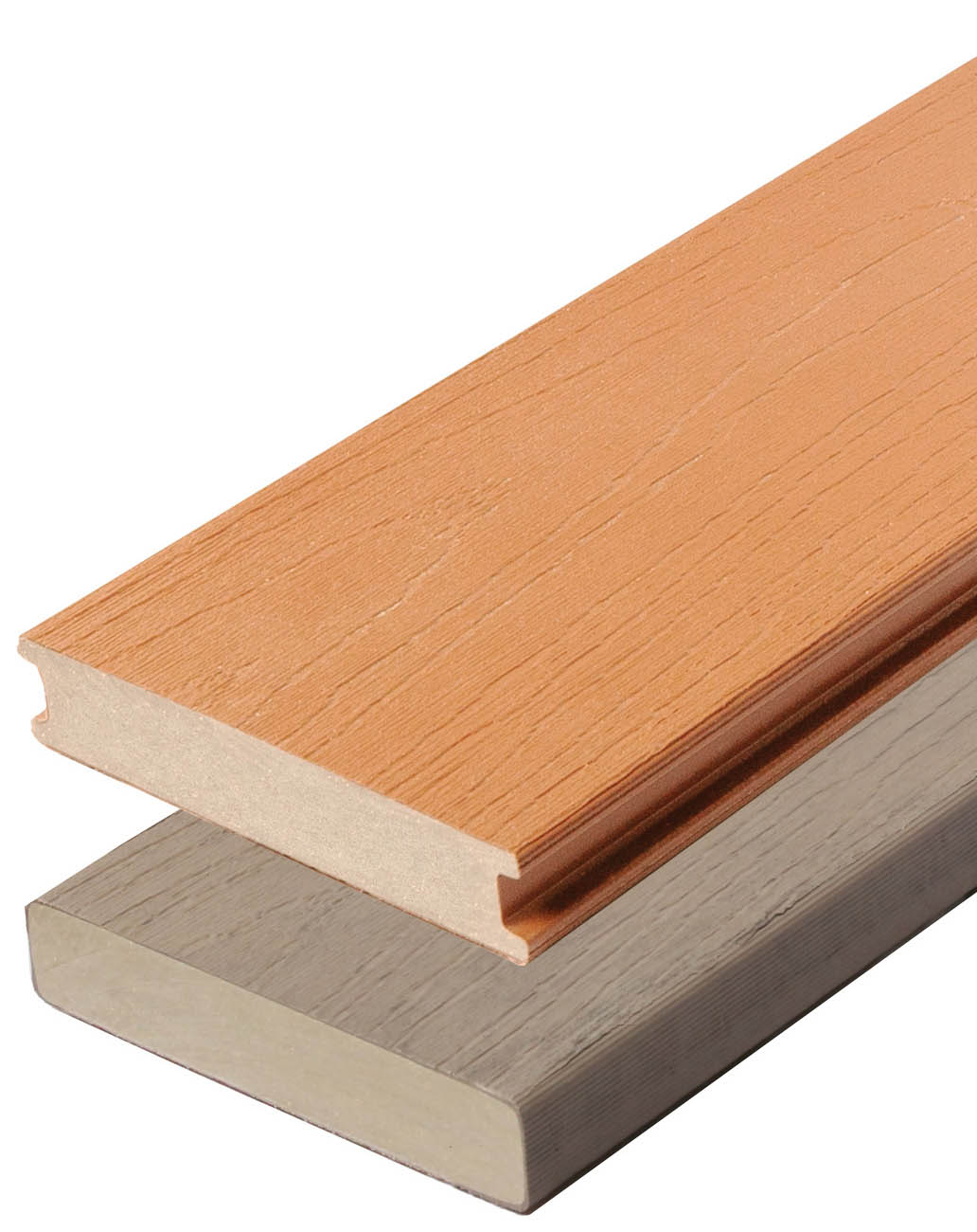 TruNorth Grooved and solid Deck board sample
