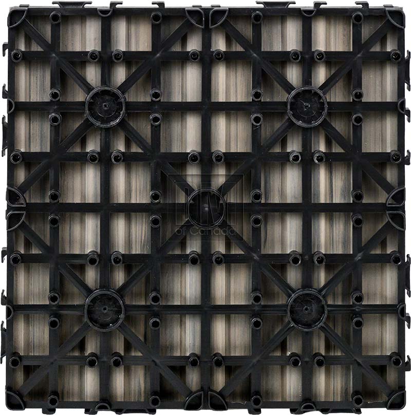 underside of a tile showing drainage