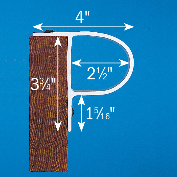 Premium PVC bumper, Single P profile diagram