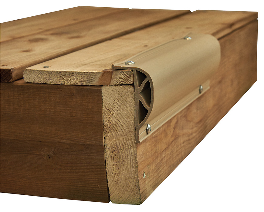 Heavy Slant P PVC commercial Profiles beige bumper