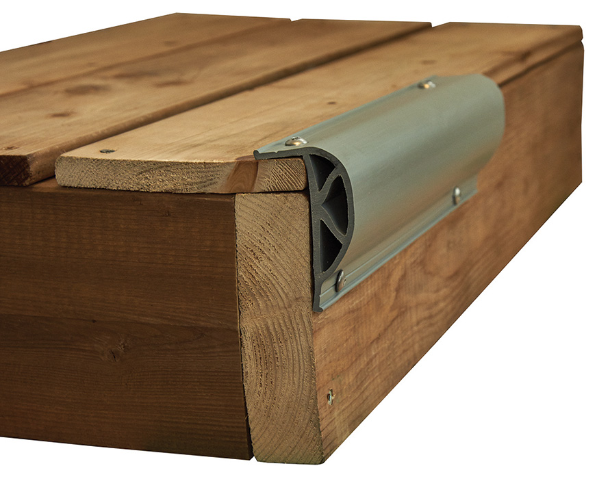 Heavy Slant P PVC commercial Profiles grey bumper