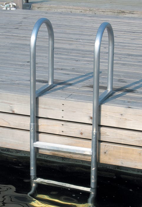 Dock Edge Dock Edge Aluminum fixed ladder 3 step in water