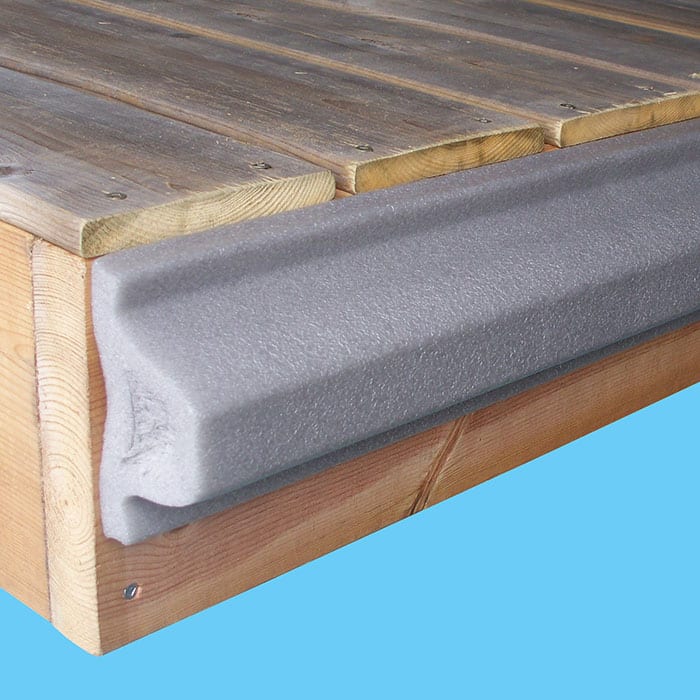 Installed Boat Shield by Dock Edge