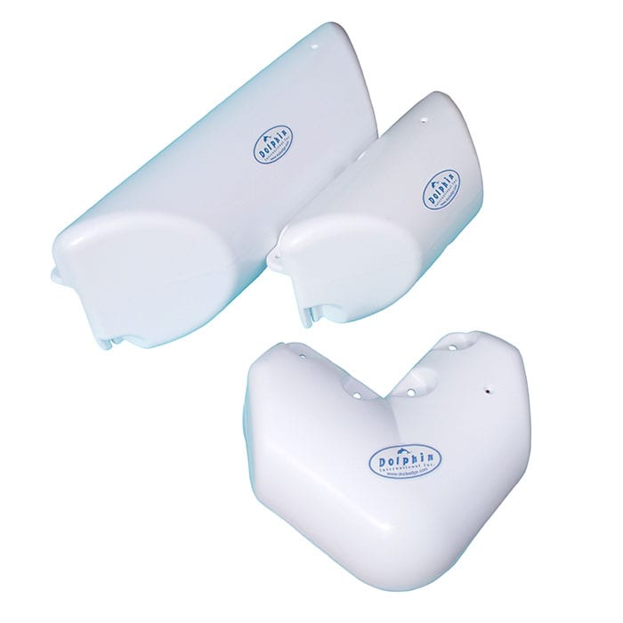 Dockside White bumpers. corner and straight Dock Edge