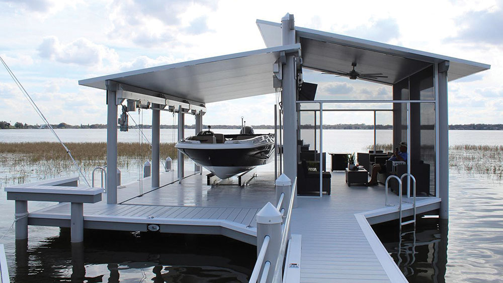 underside of a framed deck