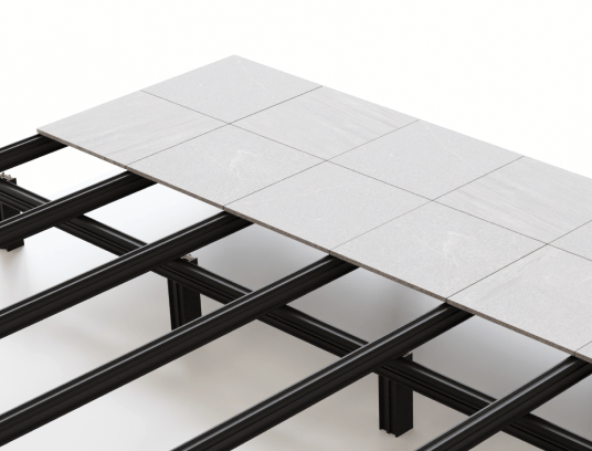 mid height deck with tile