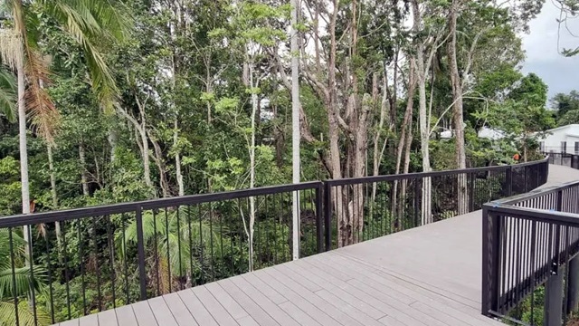 Outdure Elevated walkway with railing