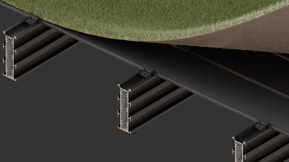 artificial turf finish on framing