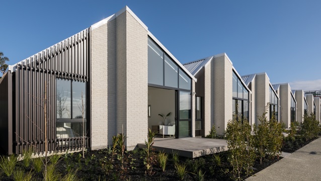 buildings in a row showing finished deck