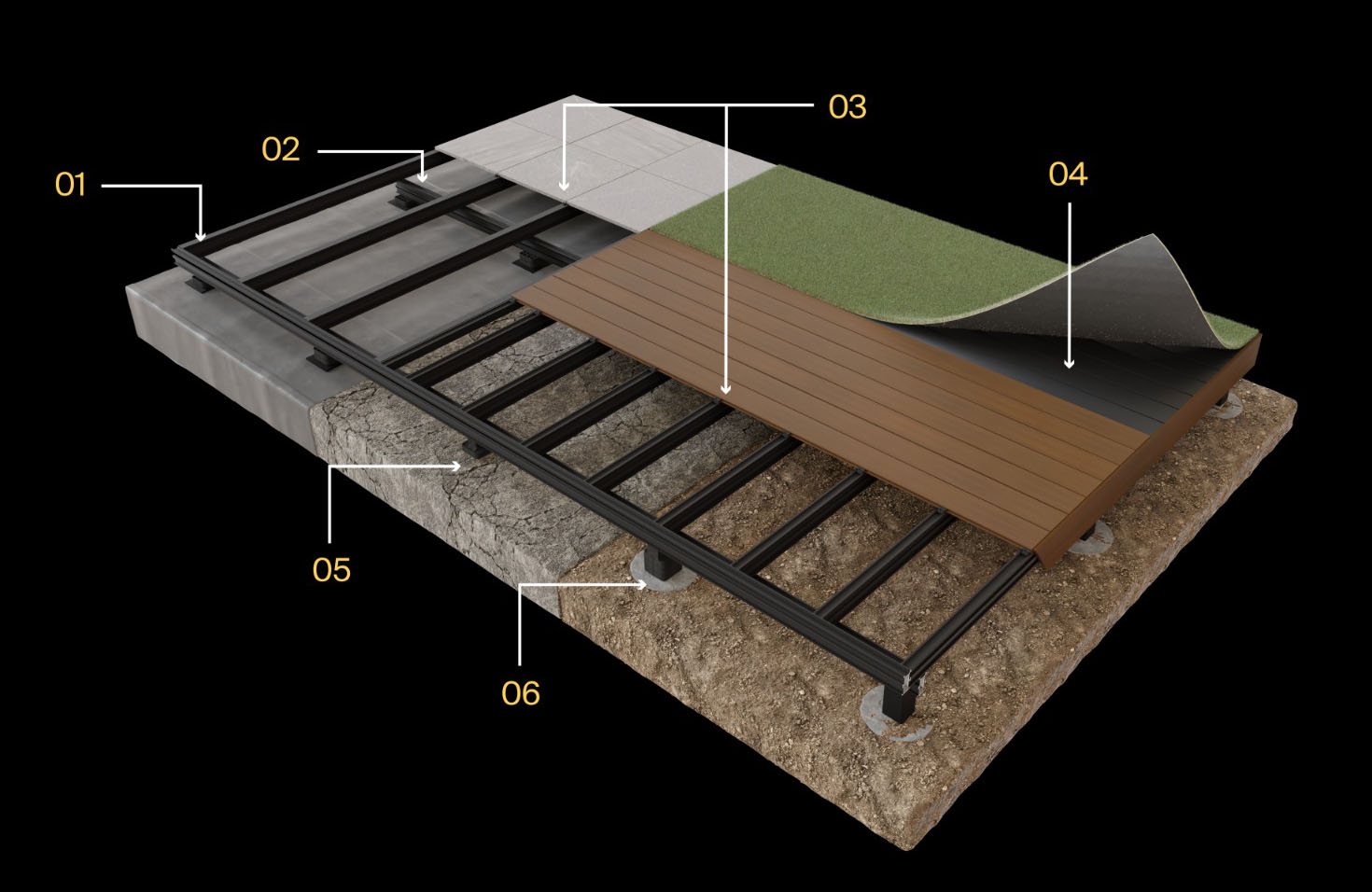 qwickbuild deck framing diagram