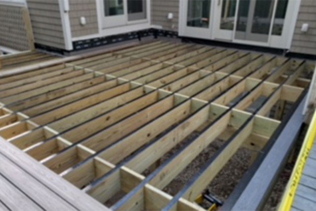 example of deck wood framing