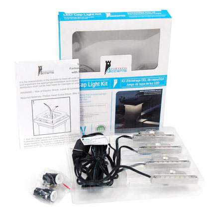 Fortress LED cap light components/packaging