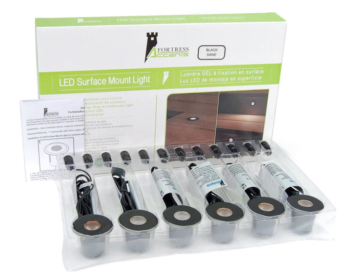 Fortress universal light box of 6 in colour, black sand