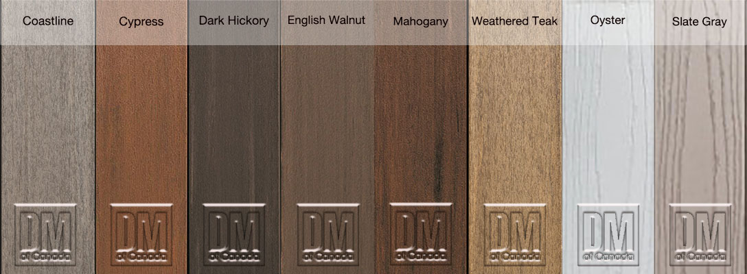 TimberTech Advanced PVC (AZEK) deck colour board swatches