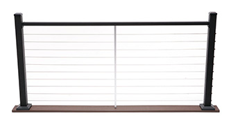 Deckorators contemporary cable railing.