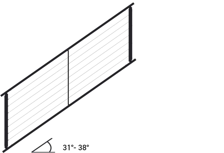 Fortress cable infill rail for stairs