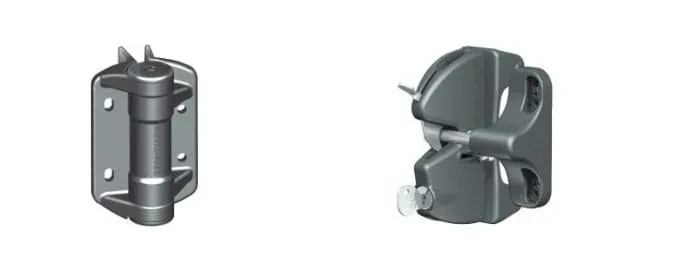 2 hinges and a latch.