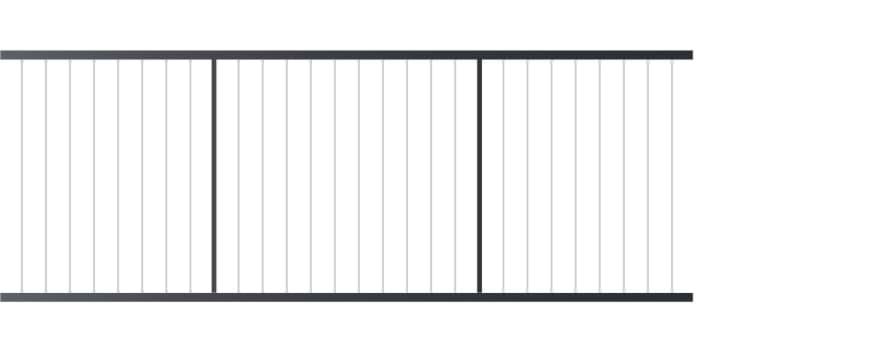 Fortress 8 foot example of cable rail infill
