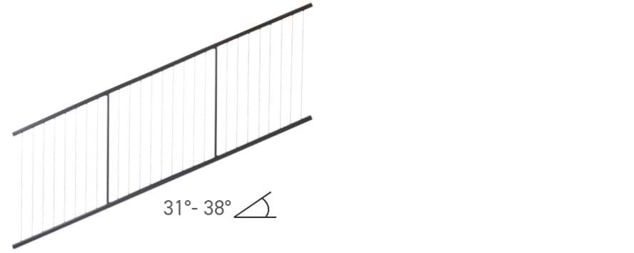 Fortress cable infill rail for stairs