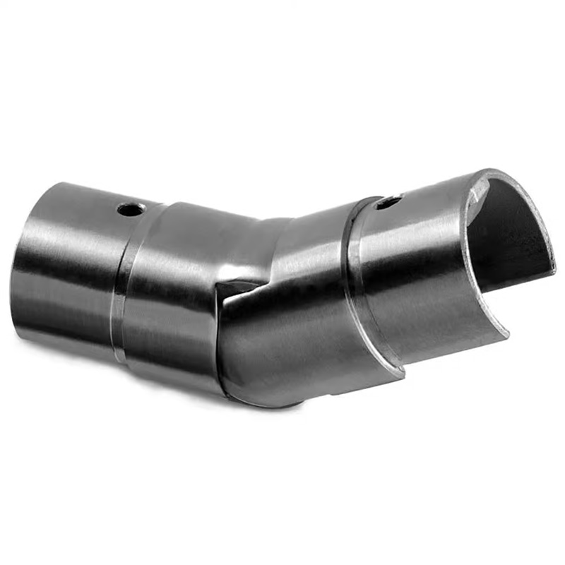 adjustable upward round caprail connector