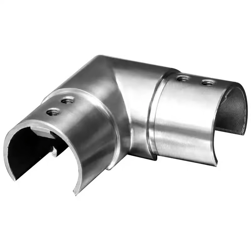 fixed 90&deg; horizontal round caprail connector