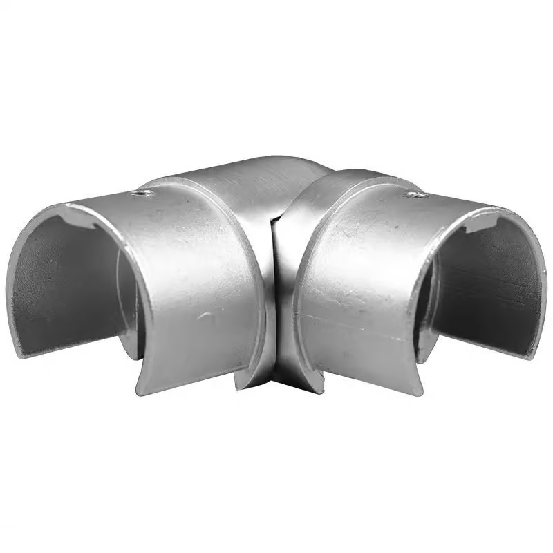 adjustable 90&deg; horizontal round caprail connector
