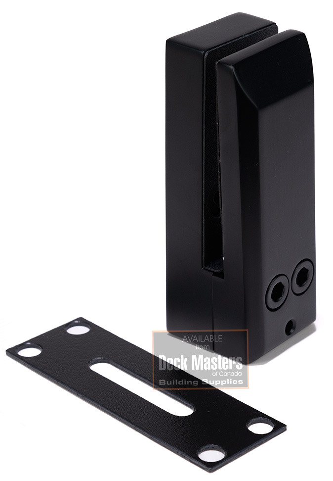 fascia mount, black, with shim plate