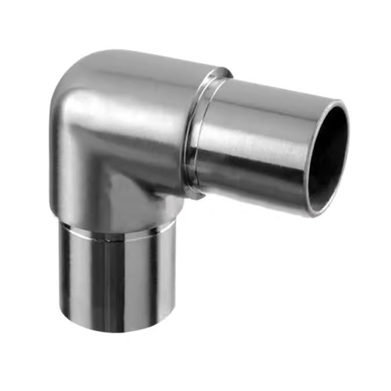 fixed 90&deg; round handrail connector