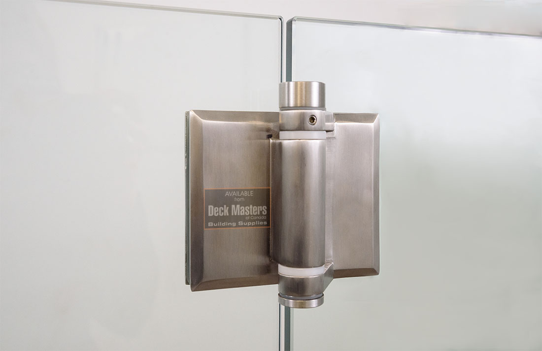 Lock for glass railing panels installed