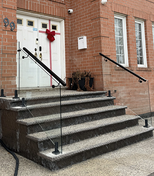 side rail down stairs