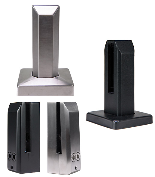 Deck and Fasia mounting of glass