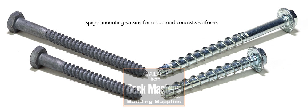 spigot mounting screws for concrete and wood