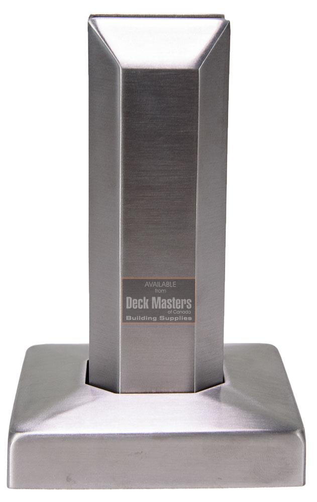 stainless steel spigot with cover plate attached