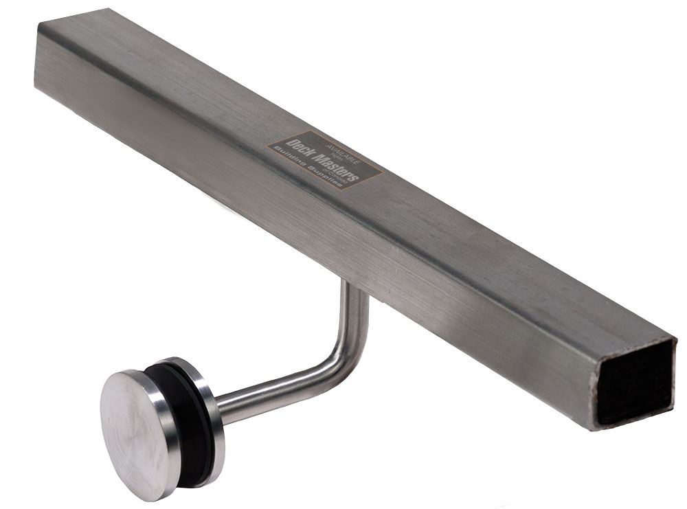 square side railing example on side rail