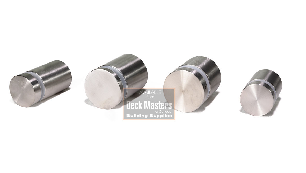 Stainless steel stand-offs lying on their side