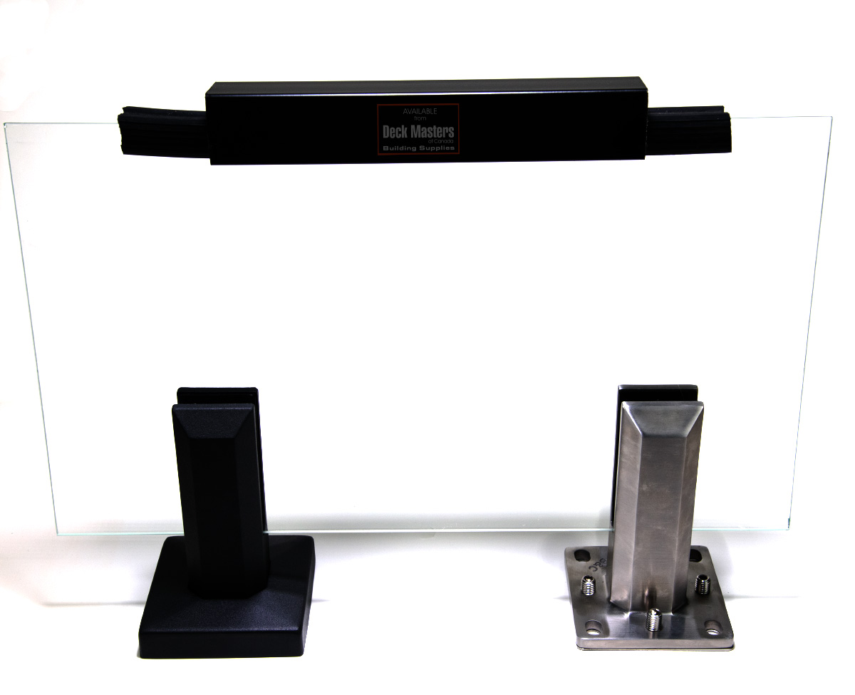 square edge top rail installation example