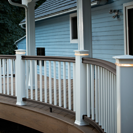 composite curved rail