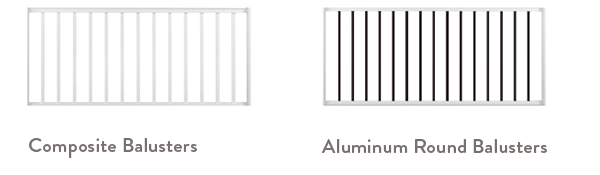 infill rail options diagram