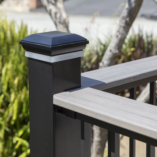 drink style wide top hand rail and post