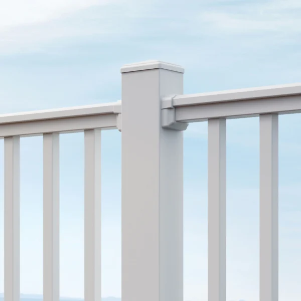 TimberTech Reliance rail, contour, in matte white