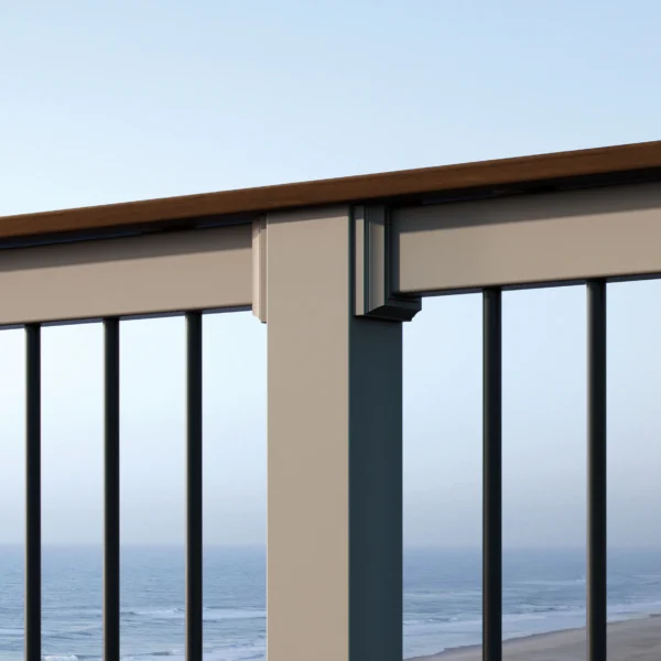 TimberTech Reliance rail, contour, in matte khaki