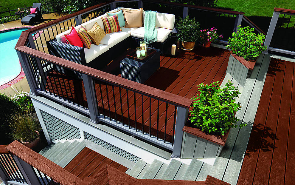 Trex transcend decking colour, Fire Pit with rail