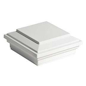 TREX transcend railing post sleeve cap flat white