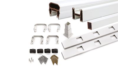 trex transcend railing kit classic-white composite