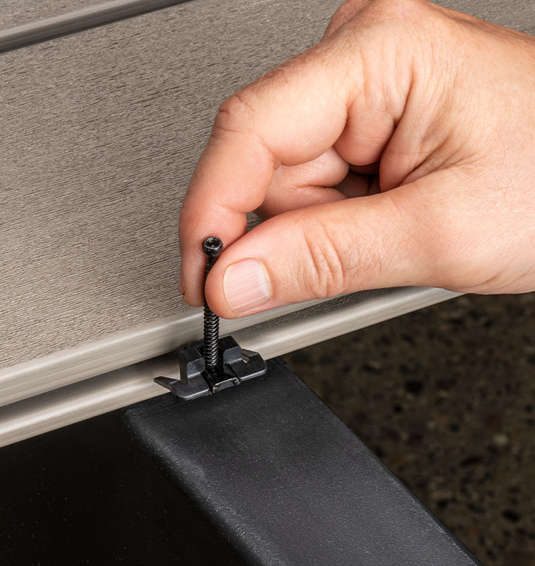 inserting clip into board