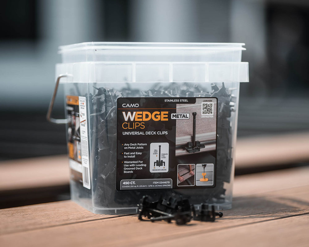 container of wedgemetal clips