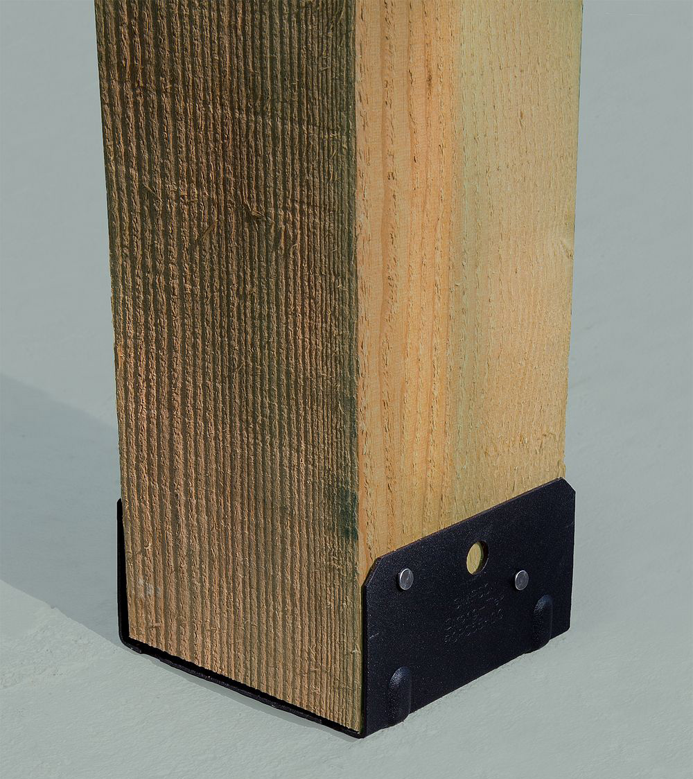 RCPS (with black powder-coat) installed on concrete